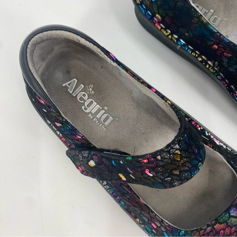 Alegria Paloma Minnow Rainbow Women’s Colorful Metallic Mary Janes 37 - Picture 3 of 10